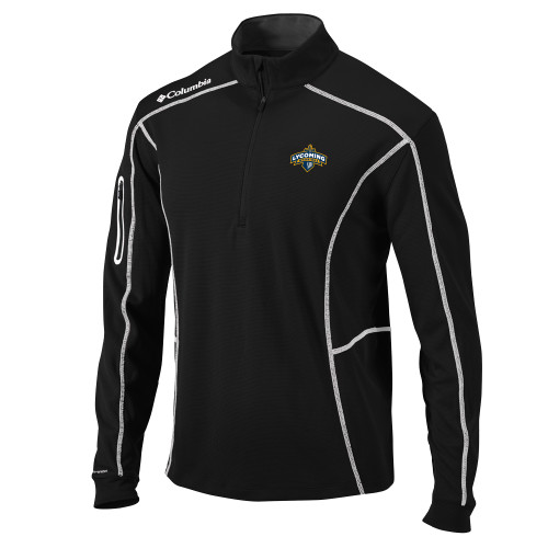  Columbia Black Omni Wick Shotgun 1/4 Zip - Lycoming Warriors Athletic Logo