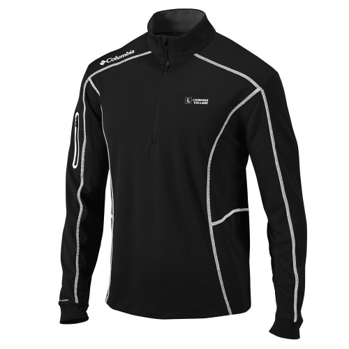  Columbia Black Omni Wick Shotgun 1/4 Zip - Lycoming Institutional Logo Horizontal