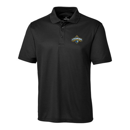  C&B Black Clique Ice Pique Polo - Lycoming Warriors Athletic Logo