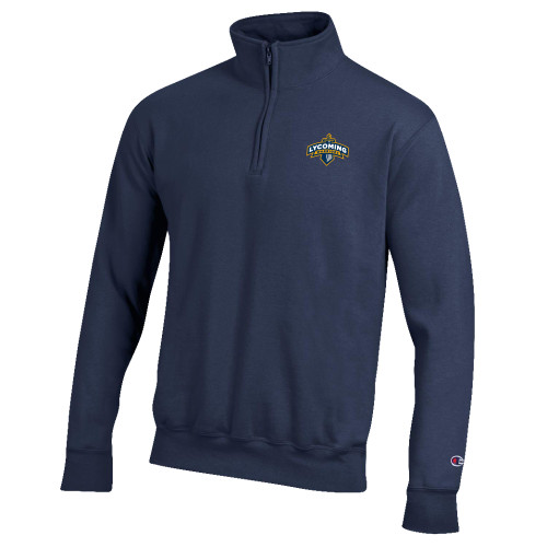  Champion Navy Fleece 1/4 Zip - Lycoming Warriors Athletic Logo