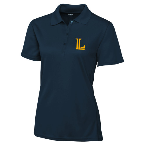  C&B Womens Dark Navy Clique Ice Pique Polo - Lycoming Athletic L