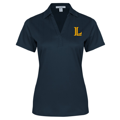  Womens Navy Performance Fine Jacquard Polo - Lycoming Athletic L