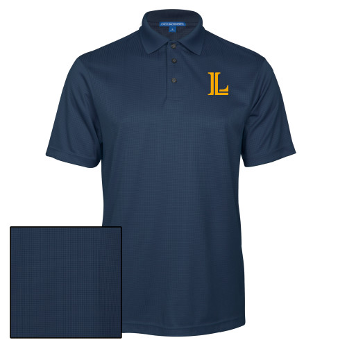  Navy Performance Fine Jacquard Polo - Lycoming Athletic L