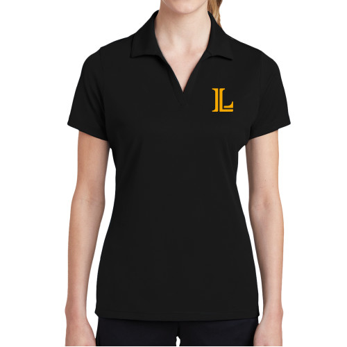  Womens Black Dry Mesh Polo - Lycoming Athletic L