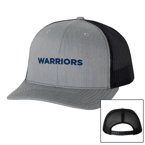  Richardson Heather Grey/Black Trucker Hat - Lycoming Warriors Wordmark