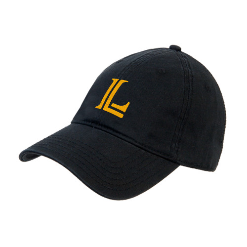  Black Unstructured Adjustable Low Profile Hat - Lycoming Athletic L
