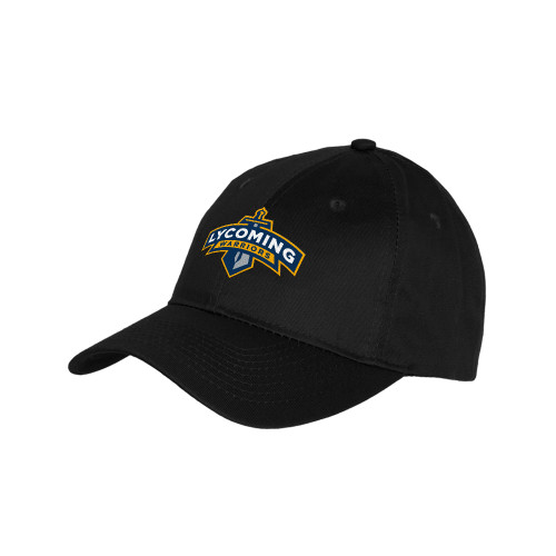  Youth Black Pro Style Hat - Lycoming Warriors Athletic Logo