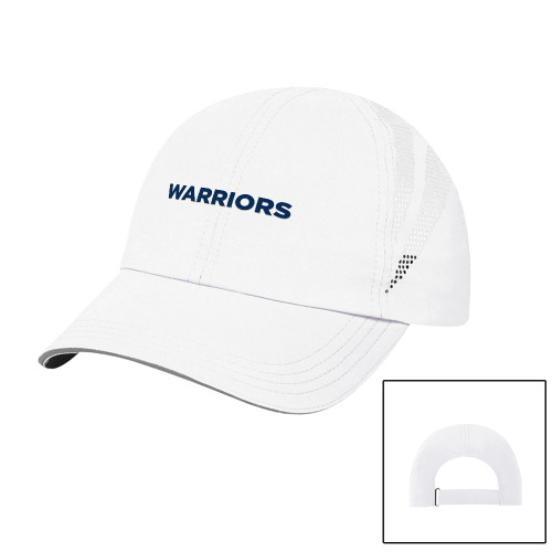  Womens White Performance Cap - Lycoming Warriors Wordmark