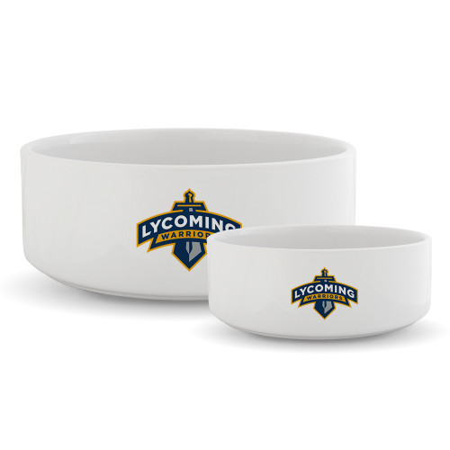  Ceramic Dog Bowl - Warriors Sword Athletic Logo