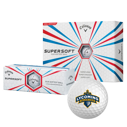  Callaway Supersoft Golf Balls 12/pkg - Lycoming Warriors Sword Athletic Logo
