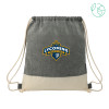 Thumbnail image for  Split Recycled Cotton Natural/Black Drawstring Bag