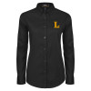 Thumbnail image for  Womens Black Twill Button Down Long Sleeve 