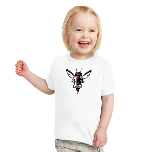  Toddler White T Shirt - Hornet Bevel L