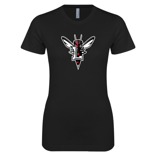  Next Level Womens Black Boyfriend Tee - Hornet Bevel L