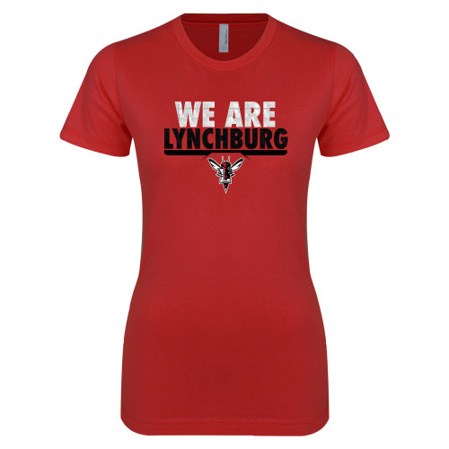  Next Level Womens Red Boyfriend Tee - We Are Lynchburg