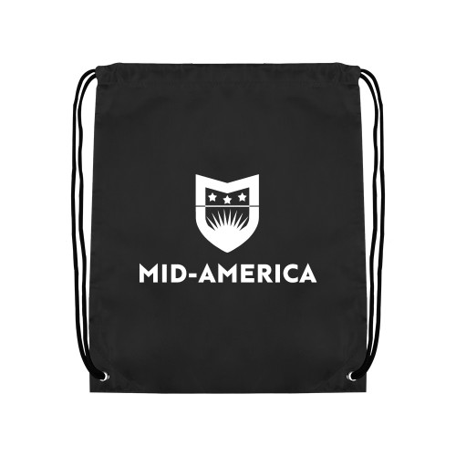  Black Drawstring Backpack - Mid America Stacked