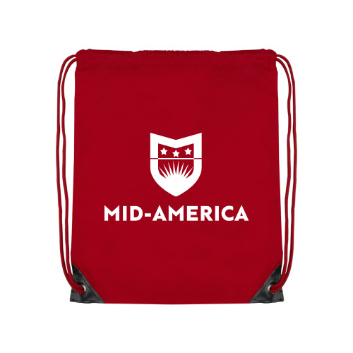  Red Drawstring Backpack - Mid America Stacked