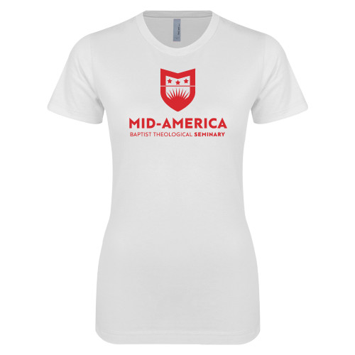  Next Level Womens White Boyfriend Tee - MABT Seminary Stacked