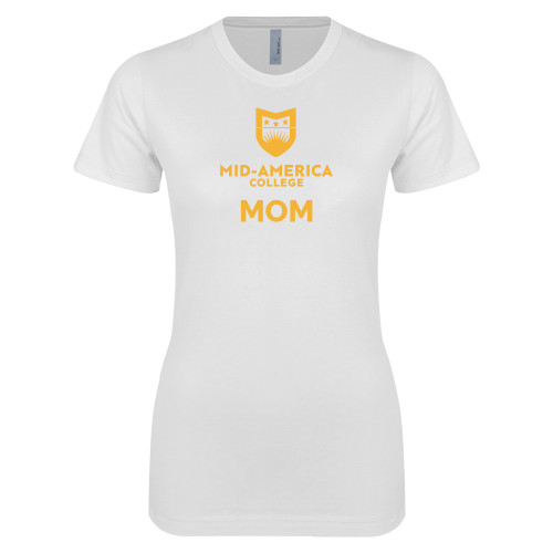  Next Level Womens White Boyfriend Tee - CAMA Mom