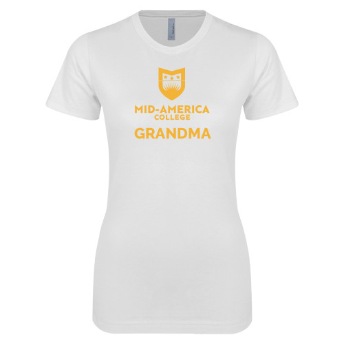  Next Level Womens White Boyfriend Tee - CAMA Grandma