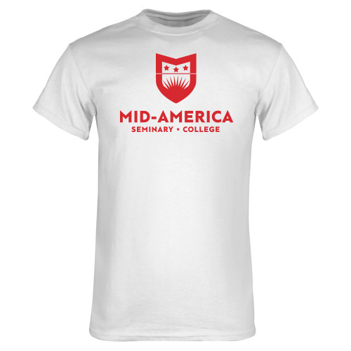  White T Shirt - MA Seminary and College Stacked