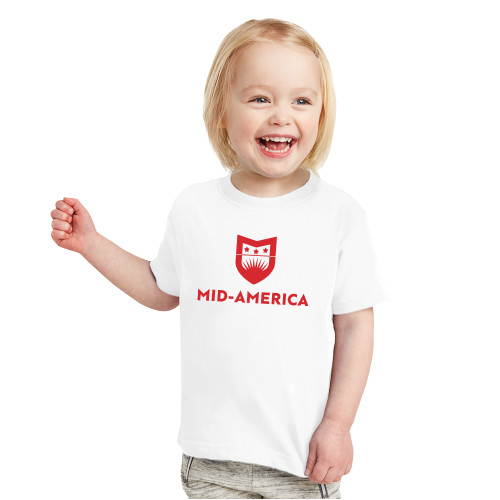  Toddler White T Shirt - Mid America Stacked