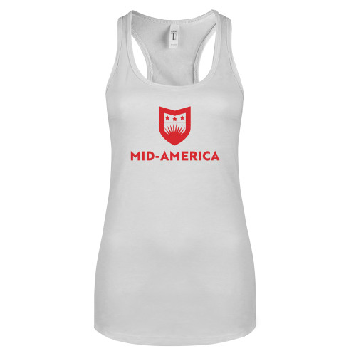  Next Level Racerback Tank White - Mid America Stacked