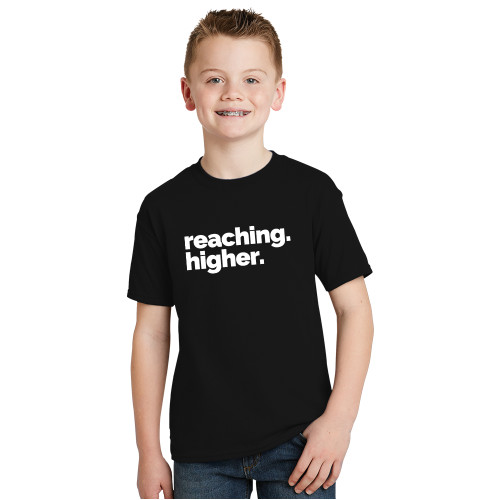  Youth Black T Shirt - reaching higher