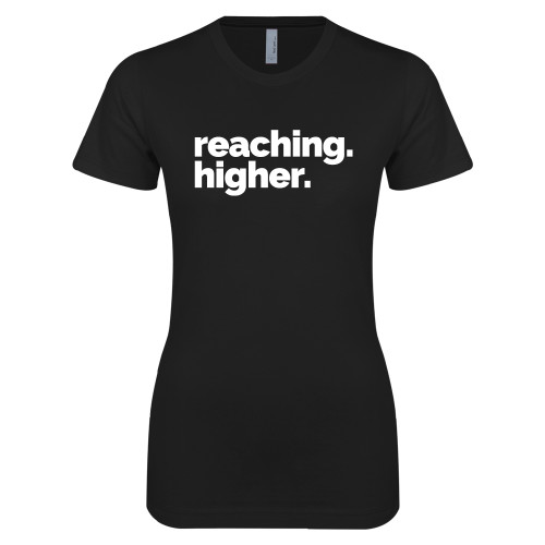  Next Level Womens Black Boyfriend Tee - reaching higher