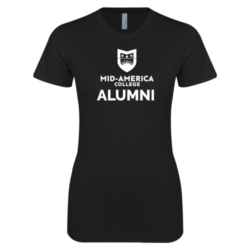  Next Level Womens Black Boyfriend Tee - CAMA Alumni