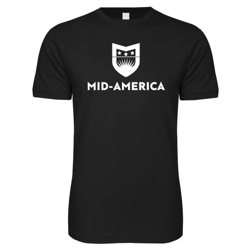  Next Level Black SoftStyle T Shirt - Mid America Stacked