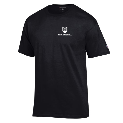  Champion Black T Shirt - Mid America Stacked
