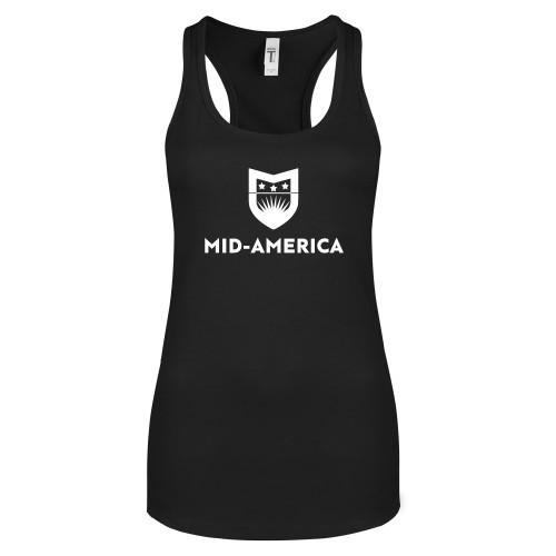  Next Level Womens Black Racerback Tank  - Mid America Stacked