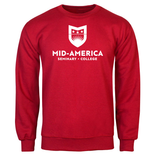  Red Fleece Crew - MA Seminary and College Stacked