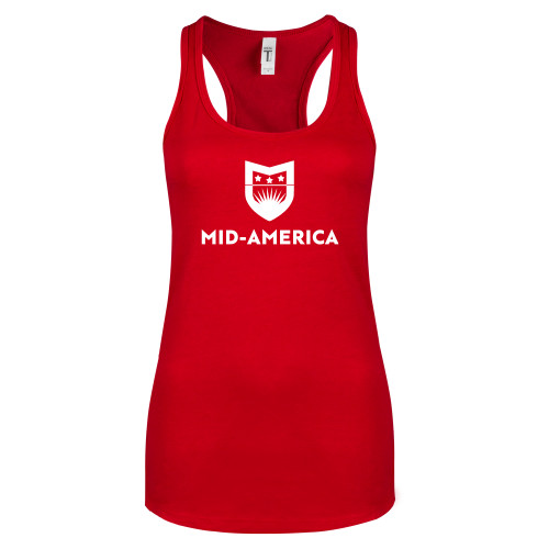  Next Level Racerback Tank Red - Mid America Stacked