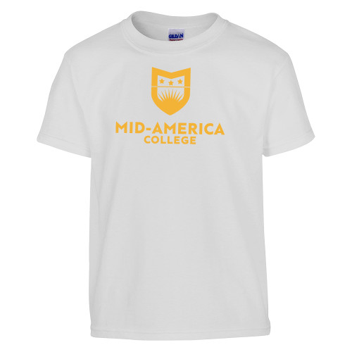  Youth White T Shirt - CAMA Stacked