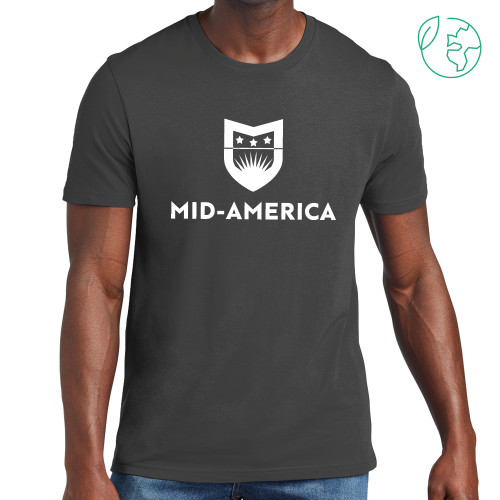  Allmade Dark Grey Organic Cotton Tee - Mid America Stacked