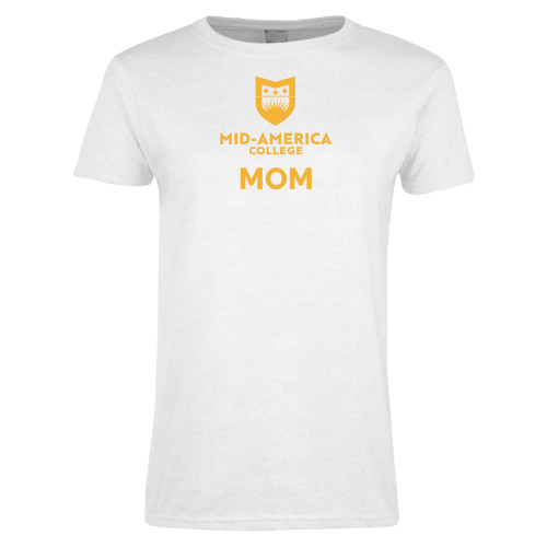  Womens White Short Sleeve Tee - CAMA Mom