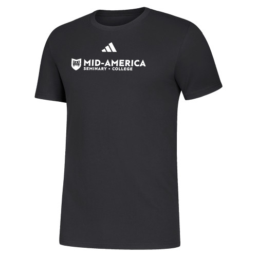  Adidas Black Fresh Tee - MA Seminary and College Horizontal - ADIDAS