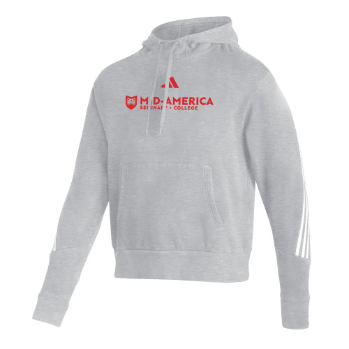  Adidas Medium Grey Heather Pullover Hood - MA Seminary and College Horizontal - ADIDAS