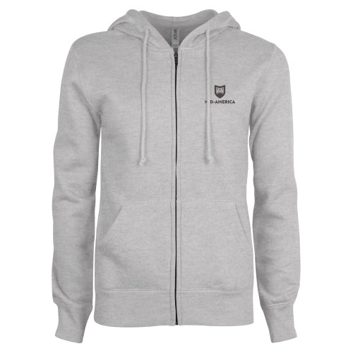  ENZA Womens Grey Fleece Full Zip Hoodie - Mid America Stacked