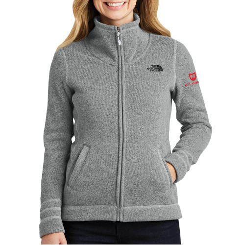  The North Face Womens Grey Heather Fleece Jacket - Mid America Stacked