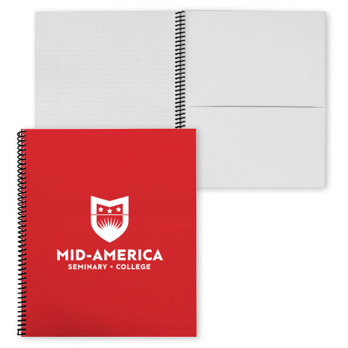  College Spiral Notebook w/Black Coil - MA Seminary and College Stacked