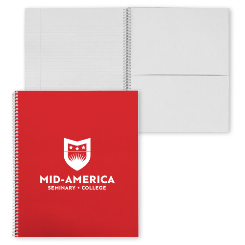  College Spiral Notebook w/Clear Coil - MA Seminary and College Stacked