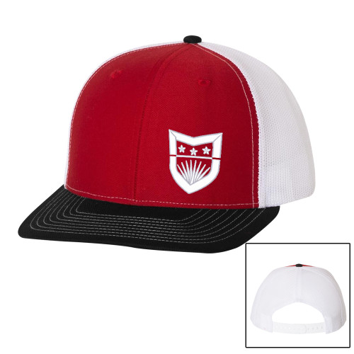  Richardson Red/White/Black Trucker Hat - Shield