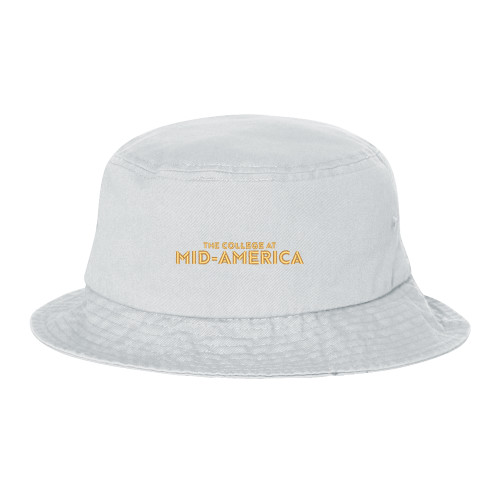  Sportsman White Bucket Hat - CAMA Wordmark
