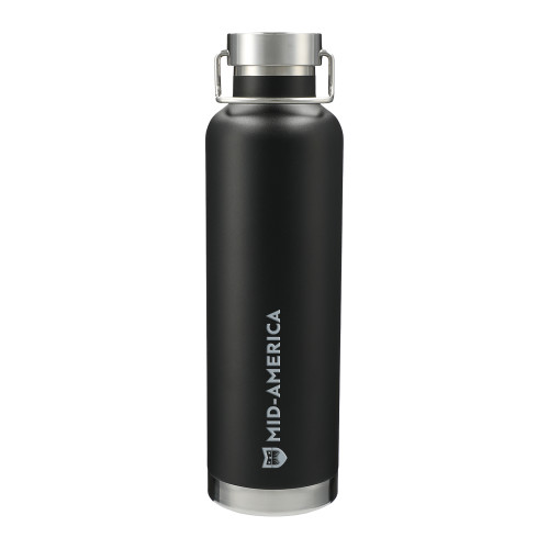  Thor Copper Vacuum Insulated Black Bottle 32oz - Mid America Flat Wordmark Engraved