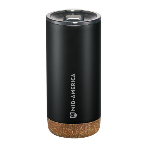  Valhalla Vacuum Insulated Black Tumbler 16oz - Mid America Flat Wordmark Engraved