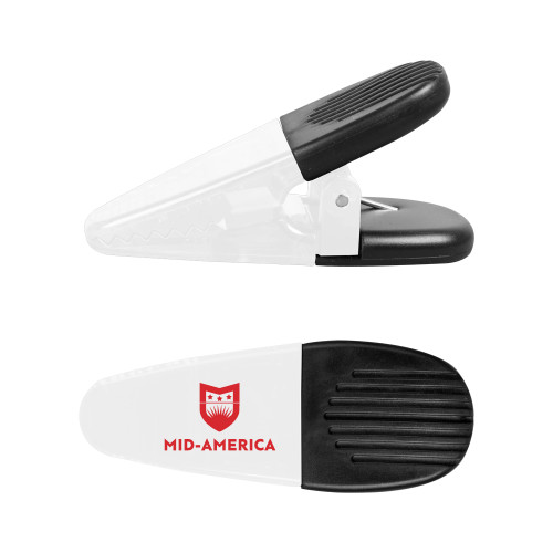 White Crocodile Clip/Magnet - Mid America Stacked