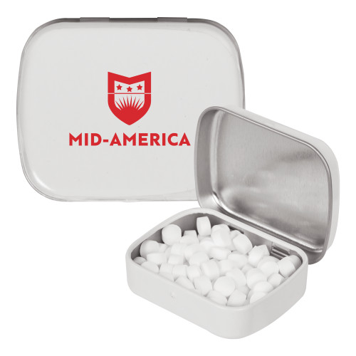 White Rectangular Peppermint Tin - Mid America Stacked